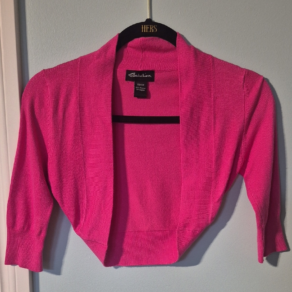 Seductions Pink Shrug Size XS